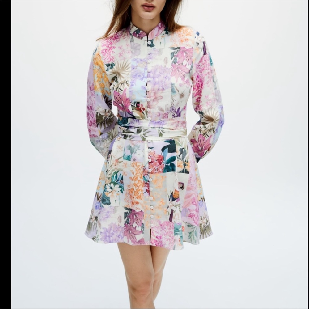 Zara floral print dress